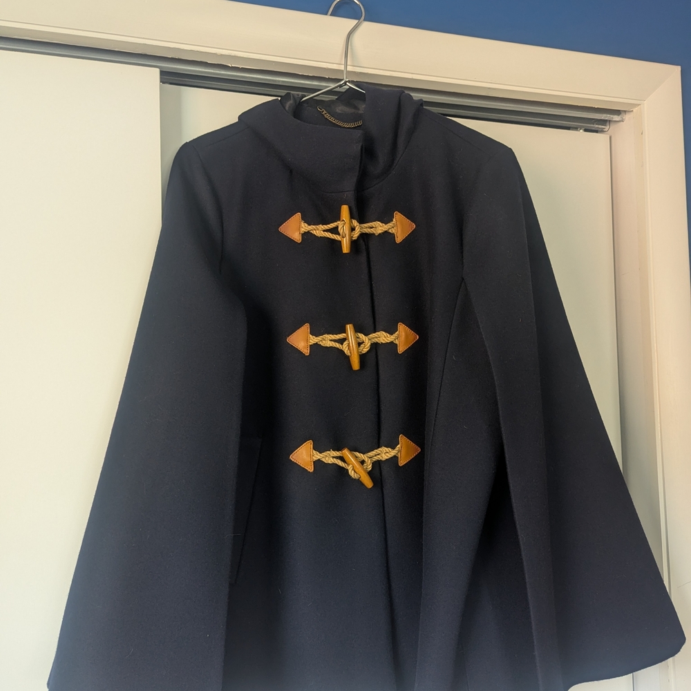 Navy Blue Cloak with Toggles by J. Crew